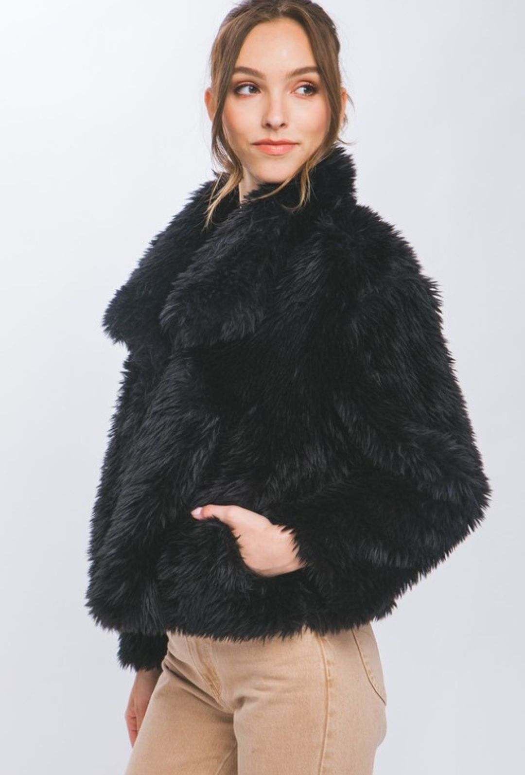 Fur Coat Black
