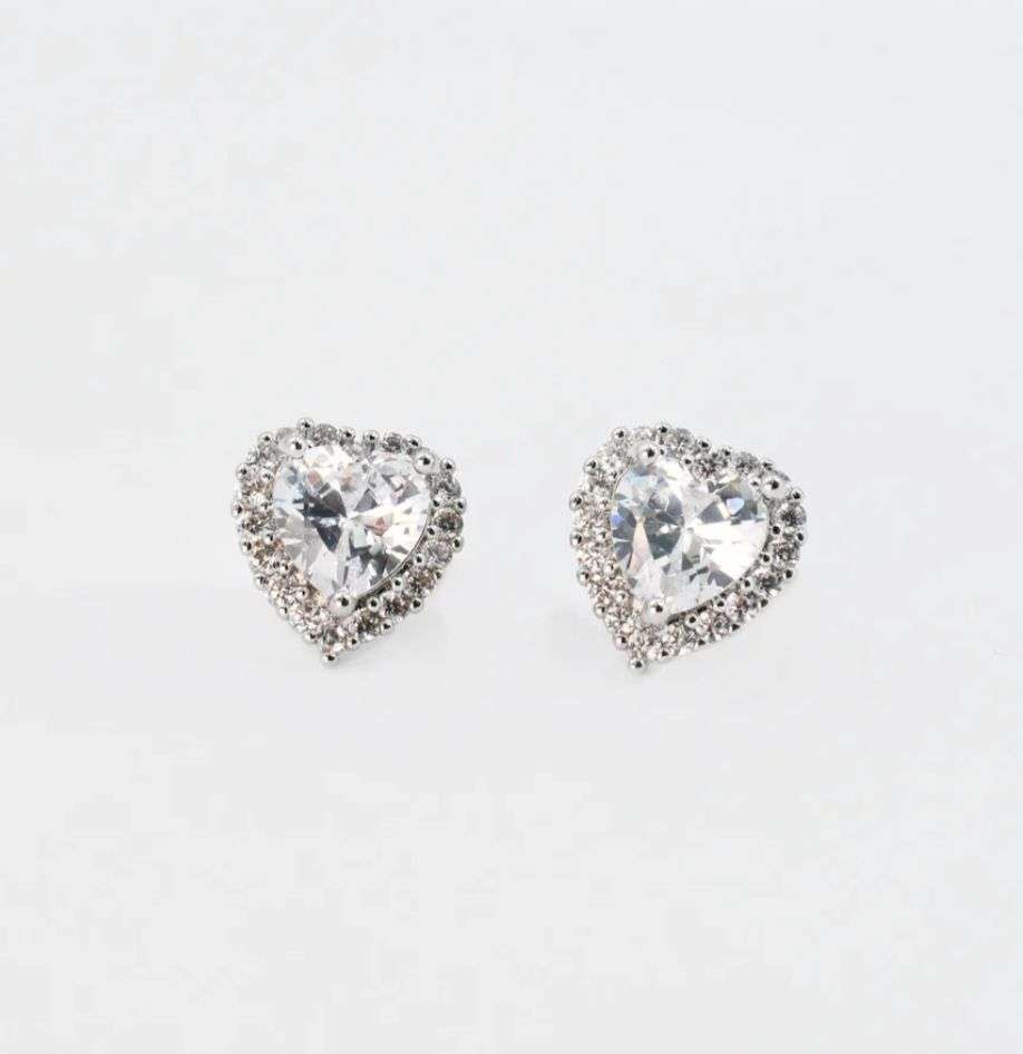 Silver Heart Earrings