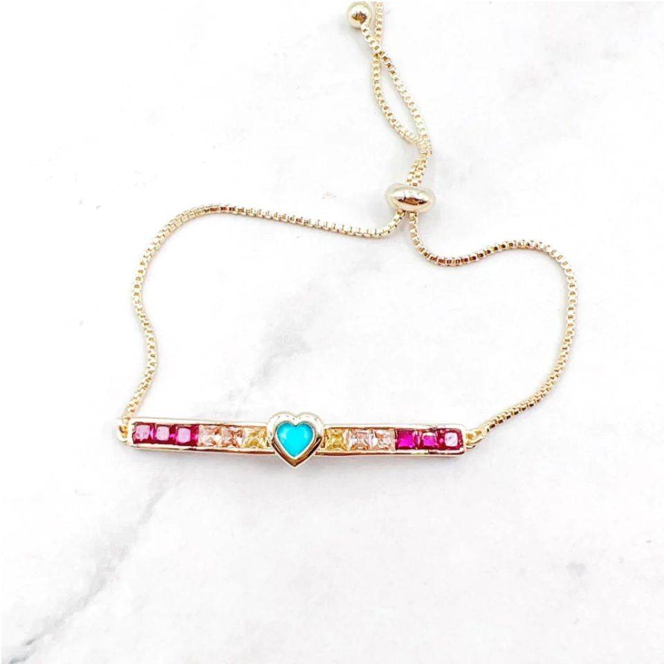 Heart Multi Gold Bracelet