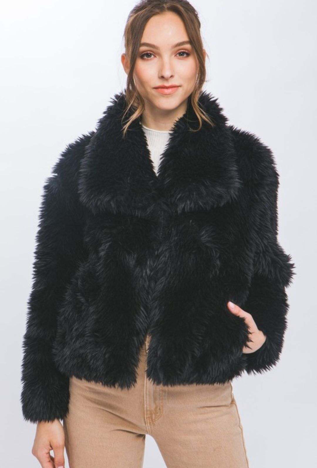 Fur Coat Black