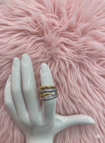 Gold nail ring