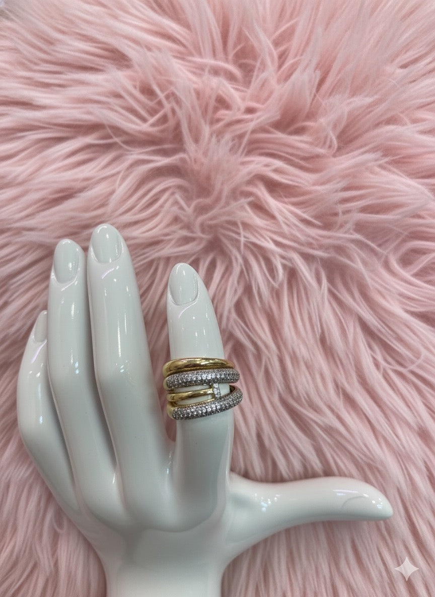 Gold nail ring