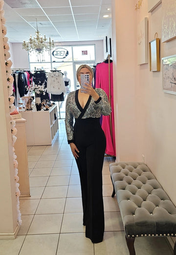 Rhea Jumpsuit Blk/Slvr