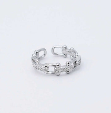 Silver chain ring