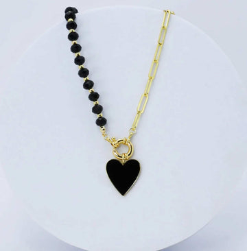 Black Heart Necklace