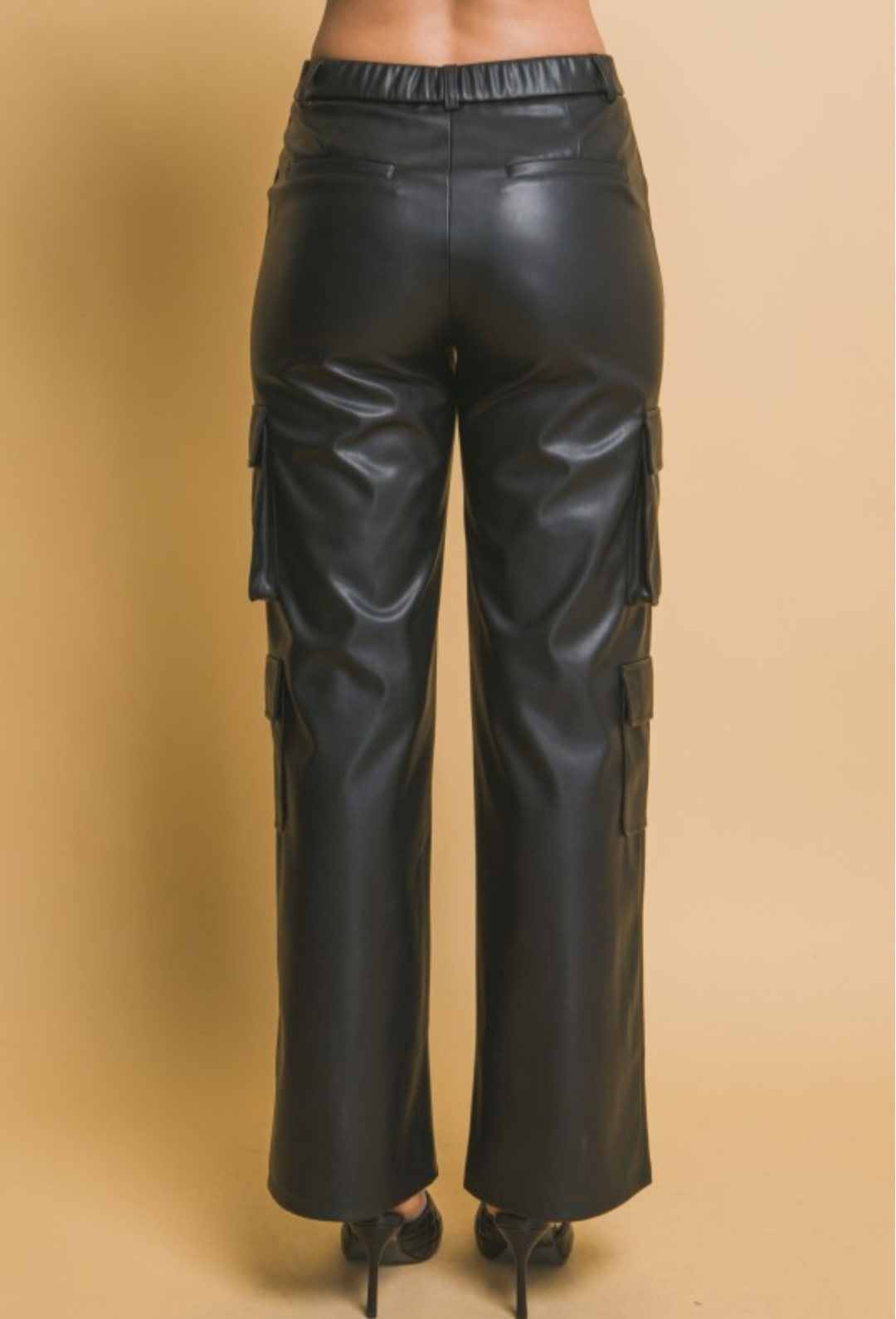 Brittany Cargo Leather Pant