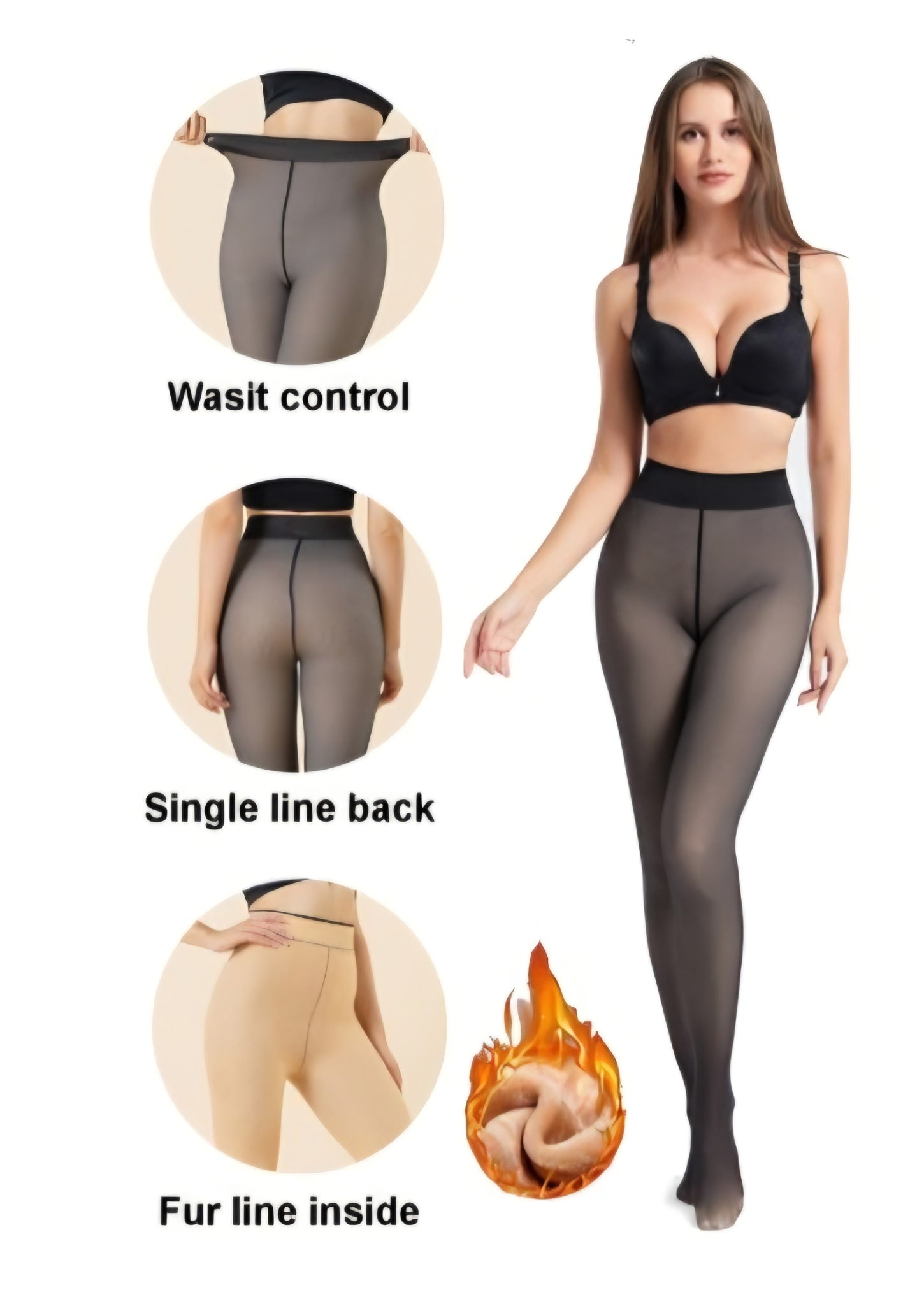 Beige Fleece leggings