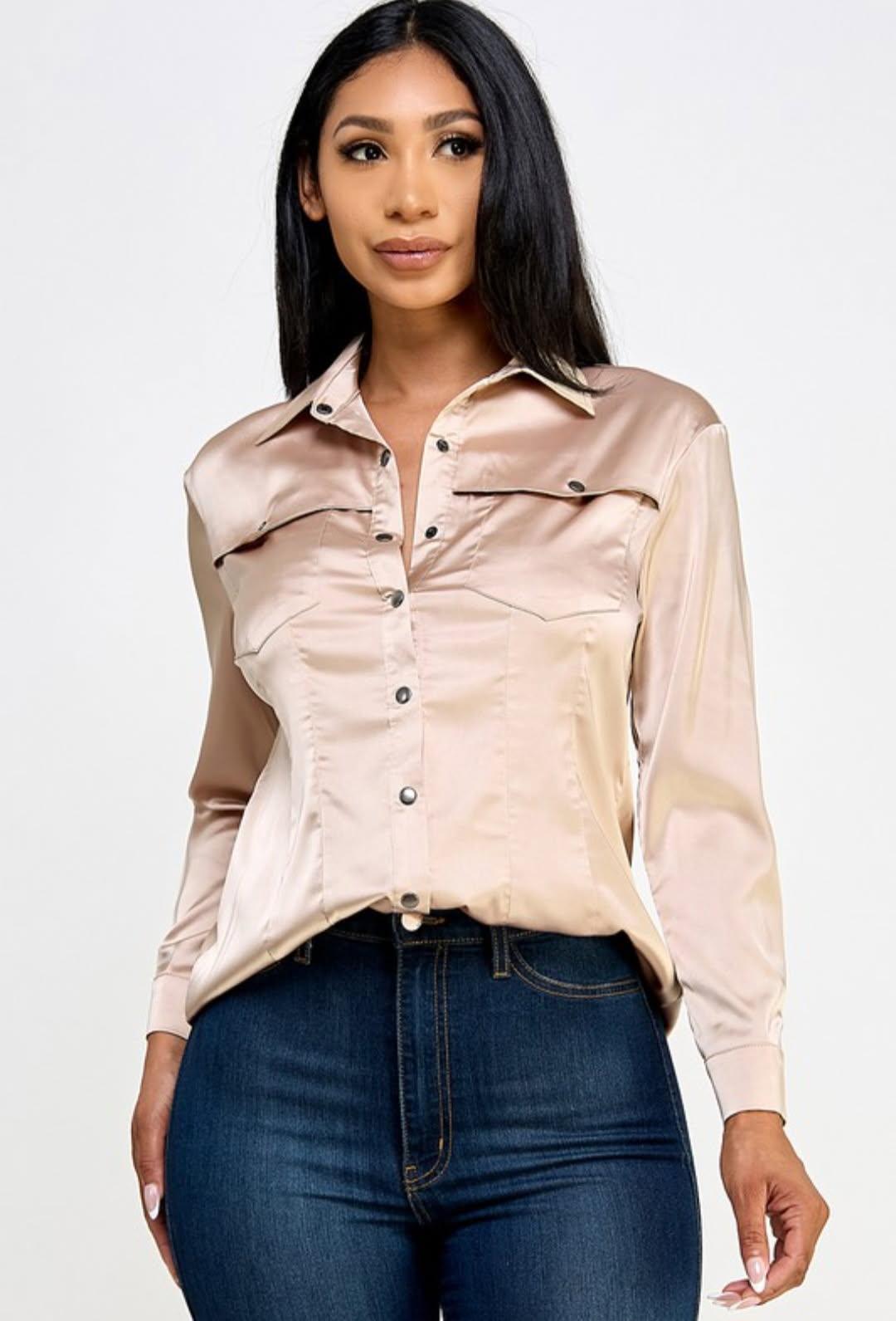 Sadie Satin Blouse