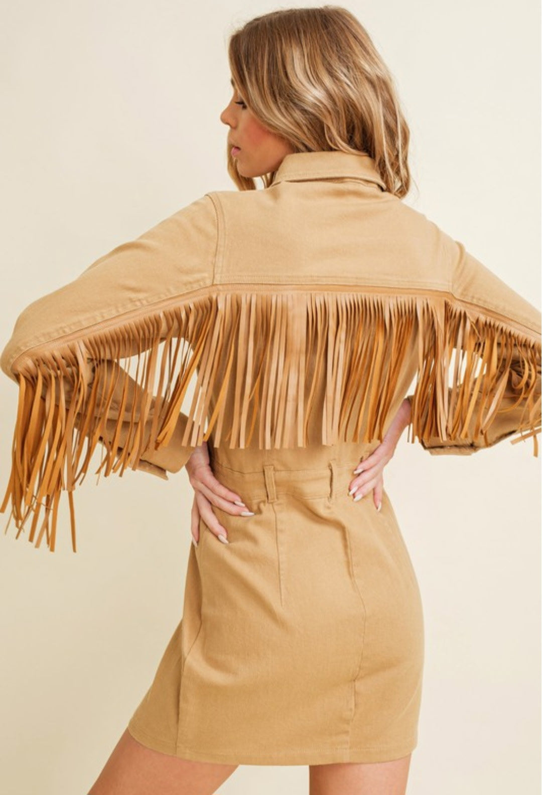 Jessie Denim Fringe Dress