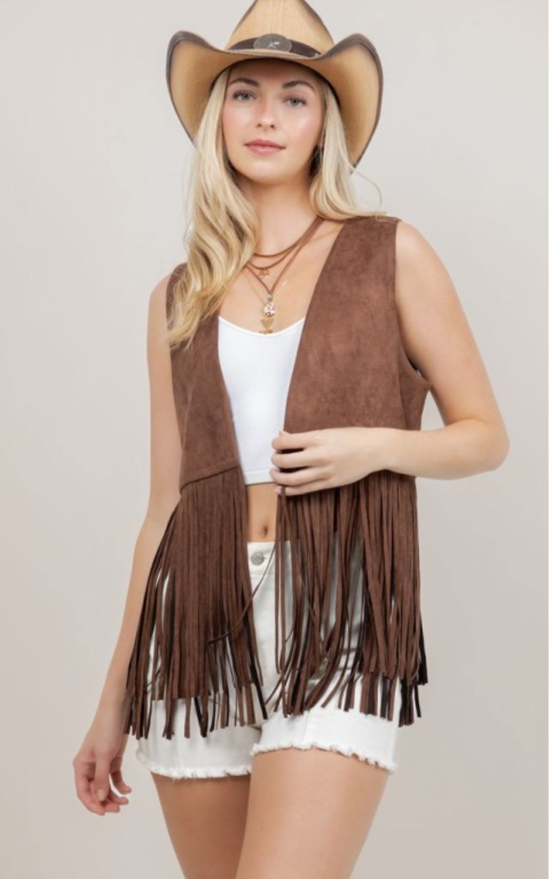 Luna Suede Fringe Vest