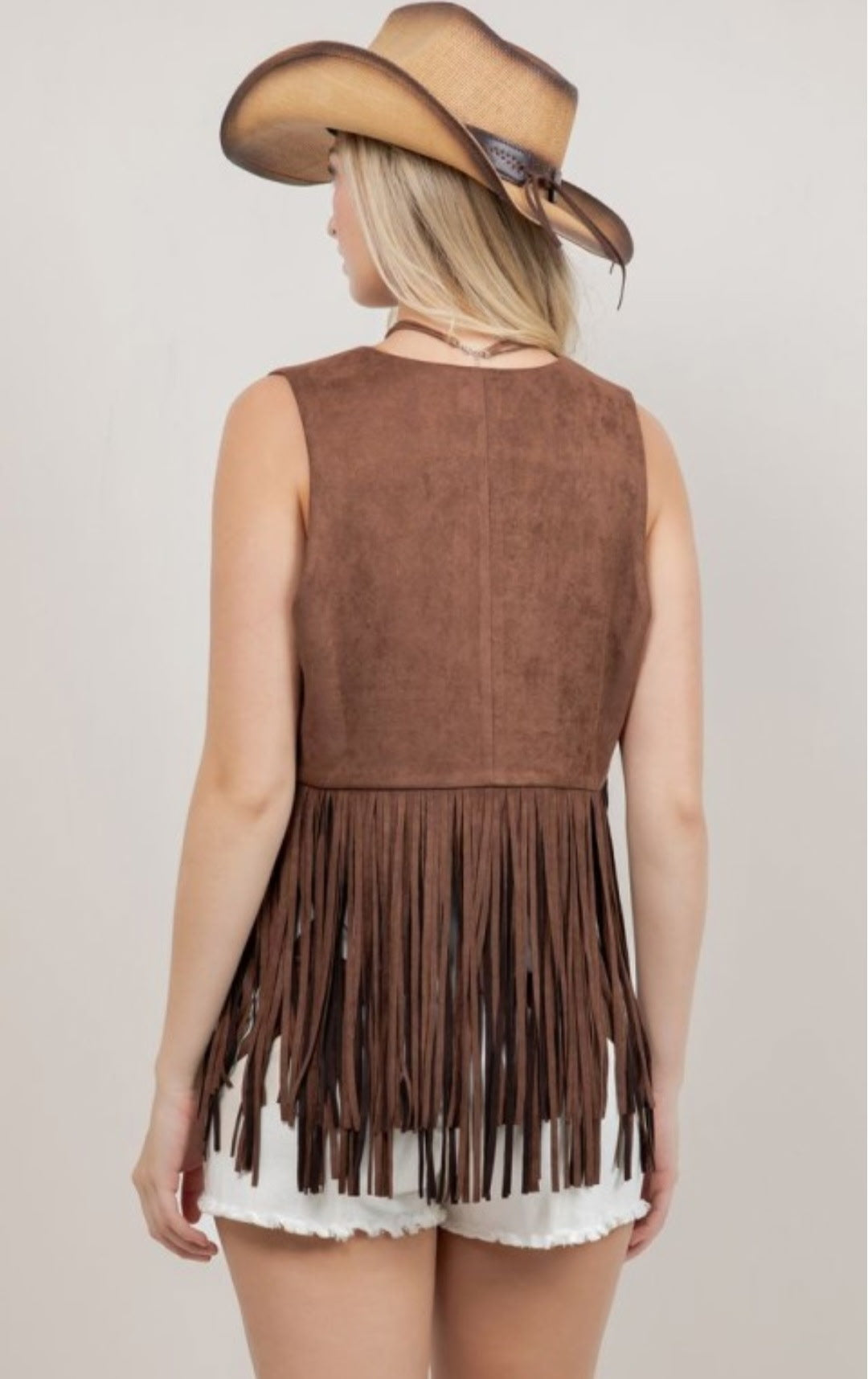 Luna Suede Fringe Vest